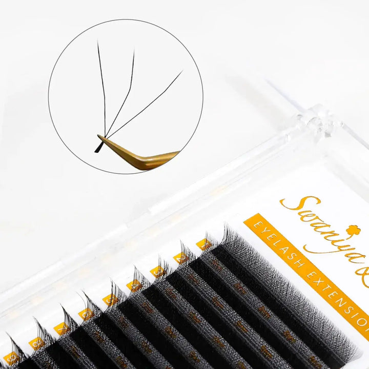 3D W-shape Clover Lashes 0.07mm - Swaniyalashes