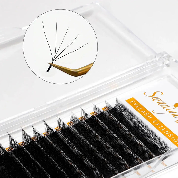 5D W-Shape Clover Lashes 0.07mm - Swaniyalashes