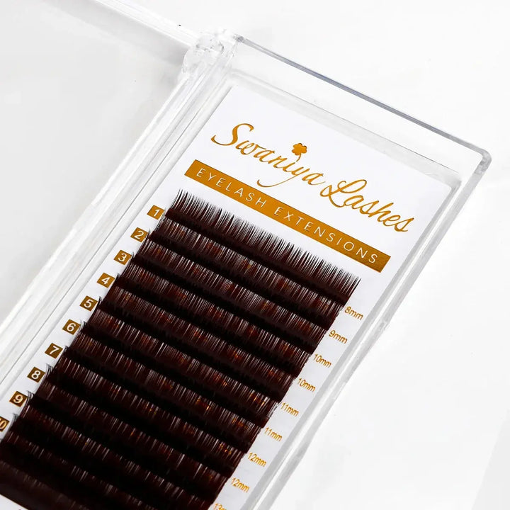 Premium Dark Brown Lashes 0.07mm - Swaniyalashes