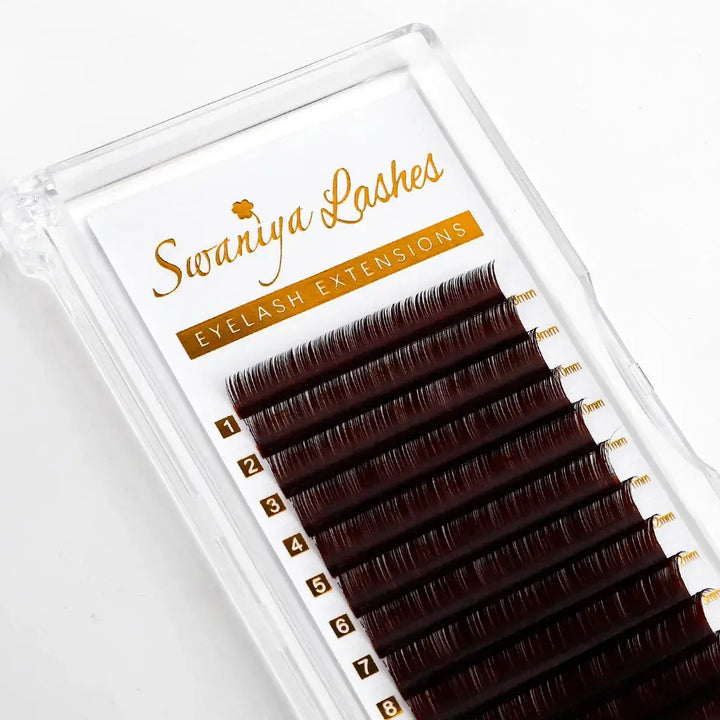 Premium Dark Brown Lashes 0.07mm - Swaniyalashes