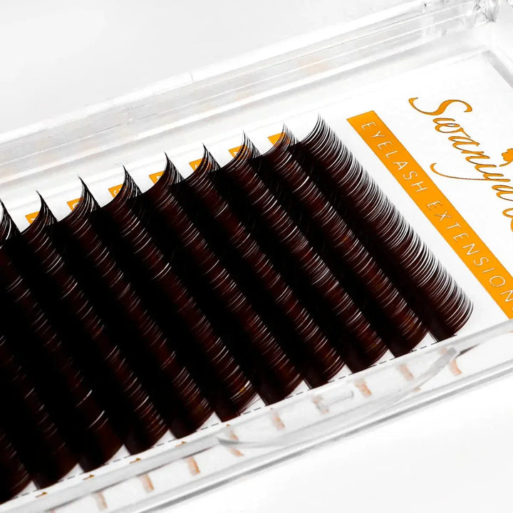 Premium Dark Brown Lashes 0.07mm - Swaniyalashes
