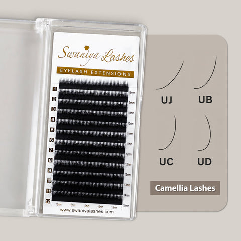 U-Curl Camellia Lash Extensions | UJ UB UC UD Fluffy Volume