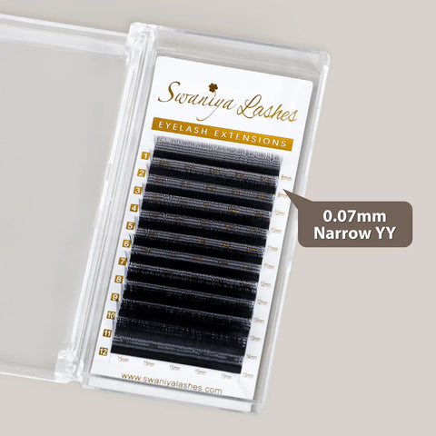 Wispy Natural Volume Lash Extensions for Hybrid & Natural Sets | U-Shape 2D Narrow YY
