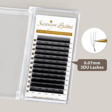 U Shape 3D Lash Extensions 0.07mm | Wispy Volume