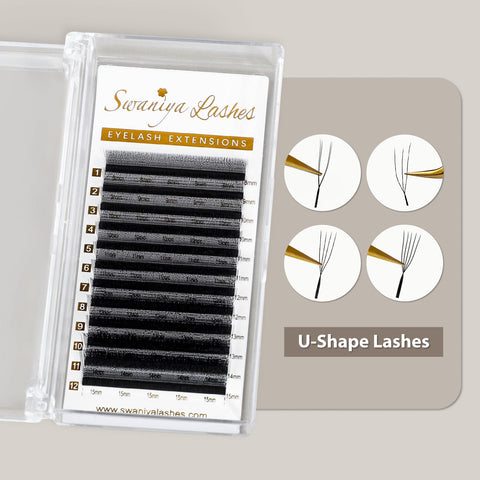U Shape Lash Extensions 0.07mm | YY 3D 4D 5D Wispy Volume
