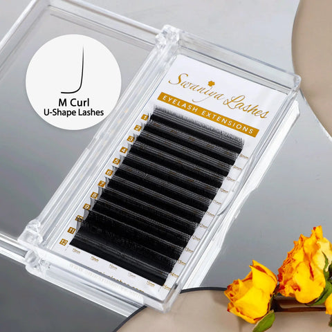 U Shape Lashes M Curl 0.07mm | Hooded & Monolid Eyes