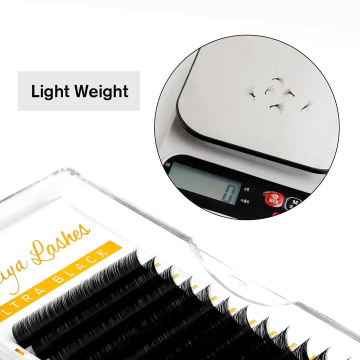 Volume Lash Extensions 0.05mm Ultra Black Materials  Swaniyalashes