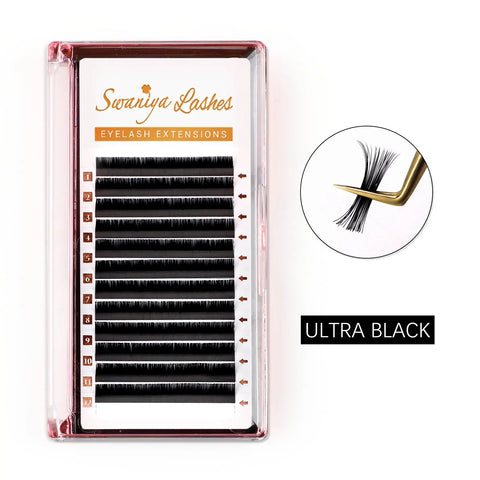 Volume Lashes Extensions Ultra Black Matte (no logo) 0.05mm
