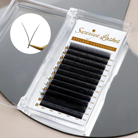 YY Lashes for Subtle Wispy Texture — Double-Tip Y-Shape Extensions