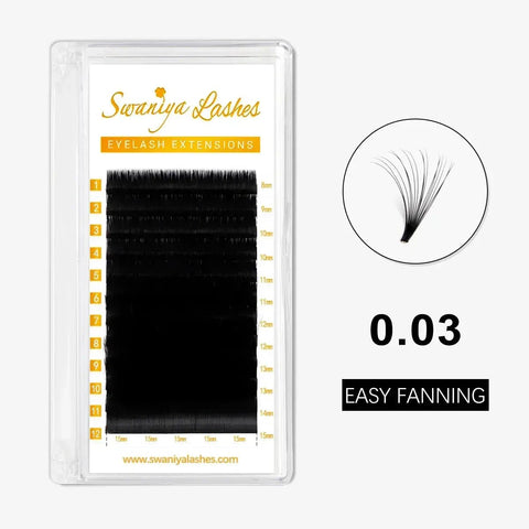 Cashmere Easy Fanning Lash Extensions 0.03mm
