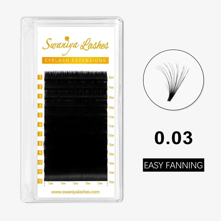 Cashmere Easy Fanning Lashes 0.03mmEasy FanningSwaniyalashes