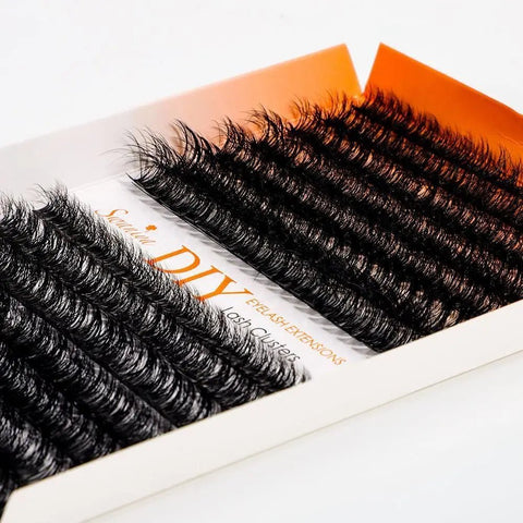 DIY 5D Fluffy Lash Clusters 50D+60D D curl 10-16MIX