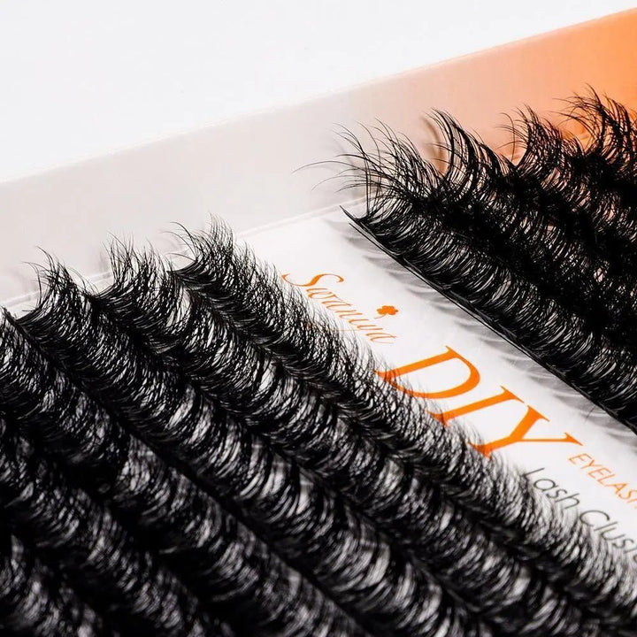 DIY 5D Fluffy Lash Clusters 50D+60D D curl 10 - 16MIXSwaniyalashes