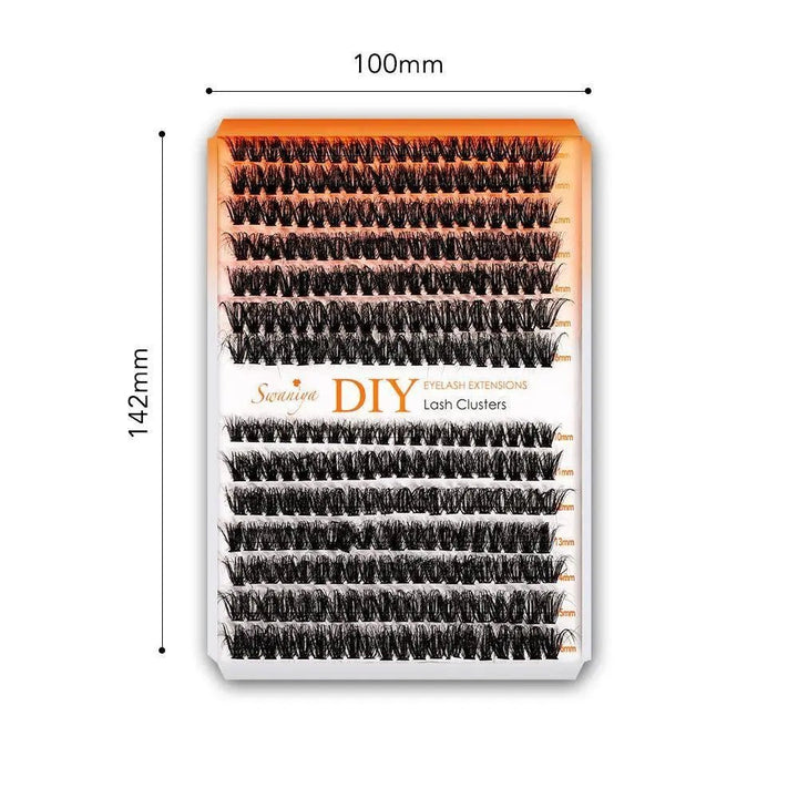 DIY 5D Fluffy Lash Clusters 50D+60D D curl 10 - 16MIXSwaniyalashes
