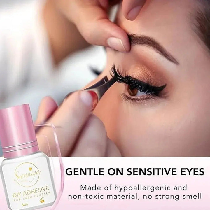 DIY Cluster Lashes GlueSwaniyalashes