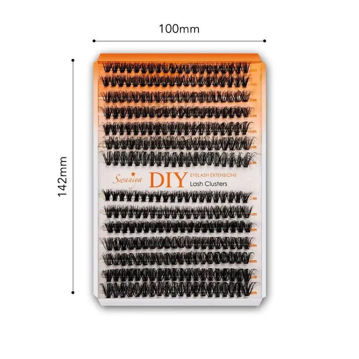 DIY Lash Clusters 5D Fluffy 30D+40D D curl 10 - 16MIXSwaniyalashes