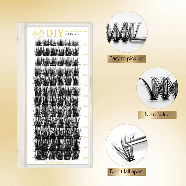 DIY Cluster Lash Extensions F01 - Swaniyalashes