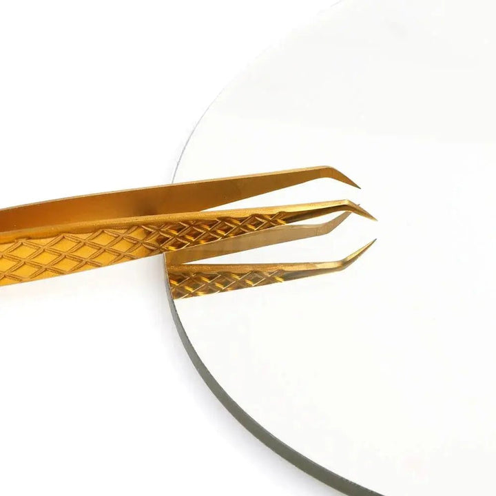Fiber Tip Lash Tweezers 45 degree F - SWG - 03Swaniyalashes