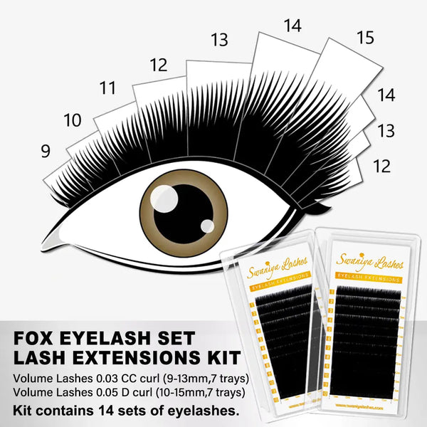 Fox Eye Lashes Kit - Swaniyalashes