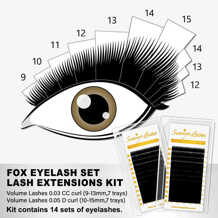 Fox Eye Lashes Kit - Swaniyalashes