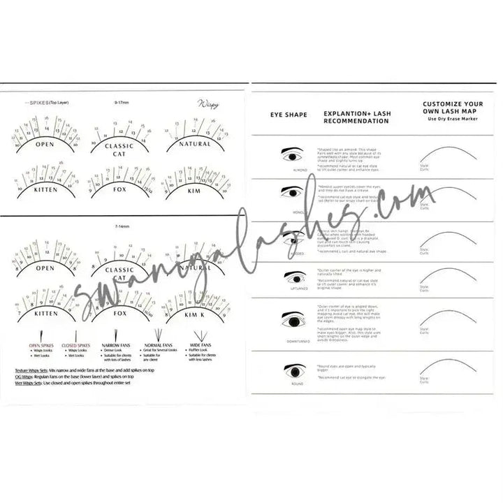 Lash Mapping Album for TrainingSwaniyalashes