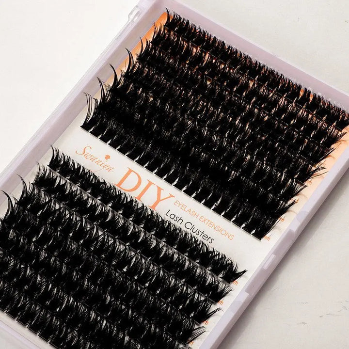 DIY Lash Cluster Kits 80D+100D D curl 10-16MIX - Swaniyalashes