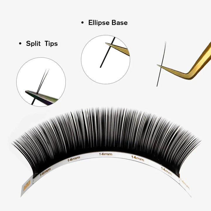 Matte Flat Classic Lash Extensions 0.10mmEyelash ExtensionsSwaniyalashes