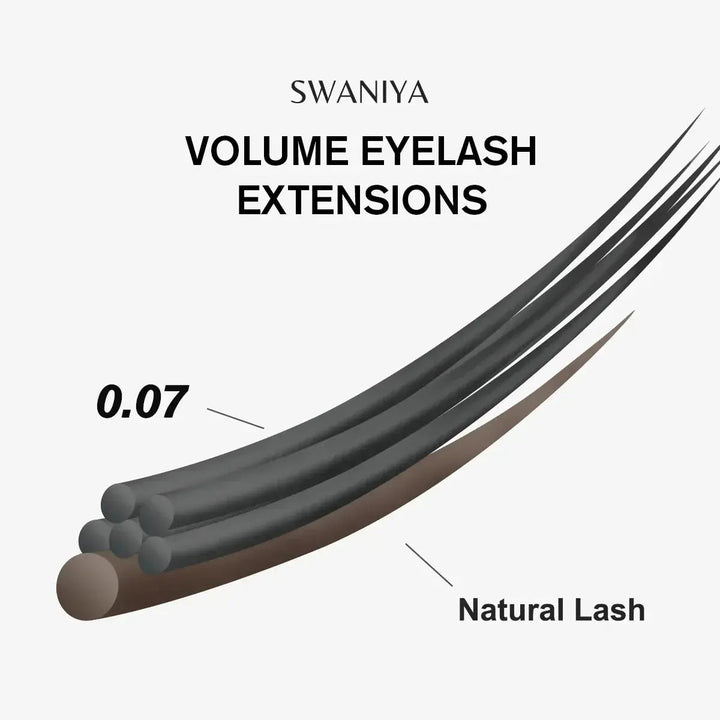 Russian Volume Eyelash Extensions 0.07mmEyelash ExtensionsSwaniyalashes