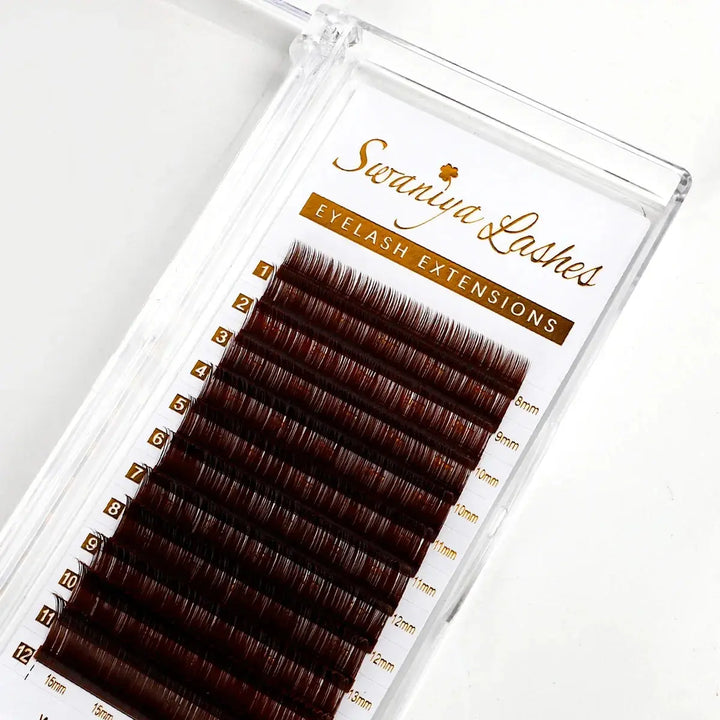 Deep Brown Lashes - Swaniyalashes