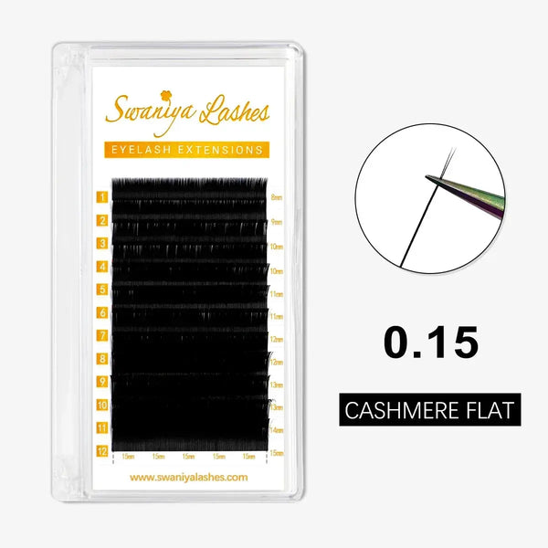 Cashmere Flat Lashes 0.15mm Super Soft - Swaniyalashes
