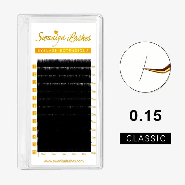 Premium Classic Lashes 0.15mm - Swaniyalashes